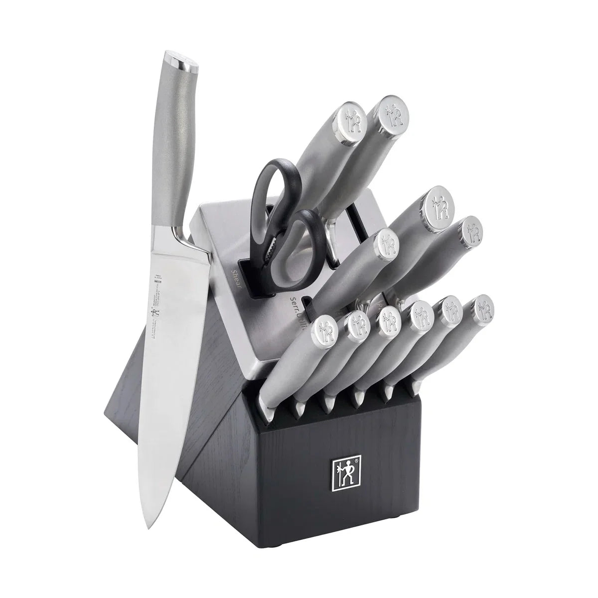 HENCKEL Modernist 14-Piece Self-Sharpening Knife Set with Block, Chef Knife, Stainless Steel