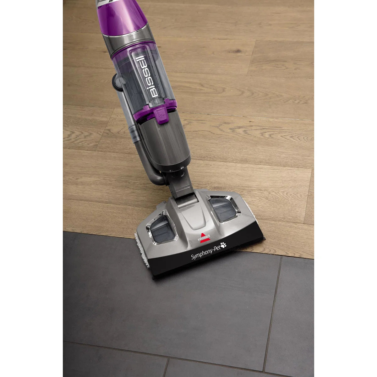 BISSEL Symphony Pet Steam Mop and Steam Vacuum Cleaner for Hardwood and Tile Floors, with Microfiber Mop Pads
