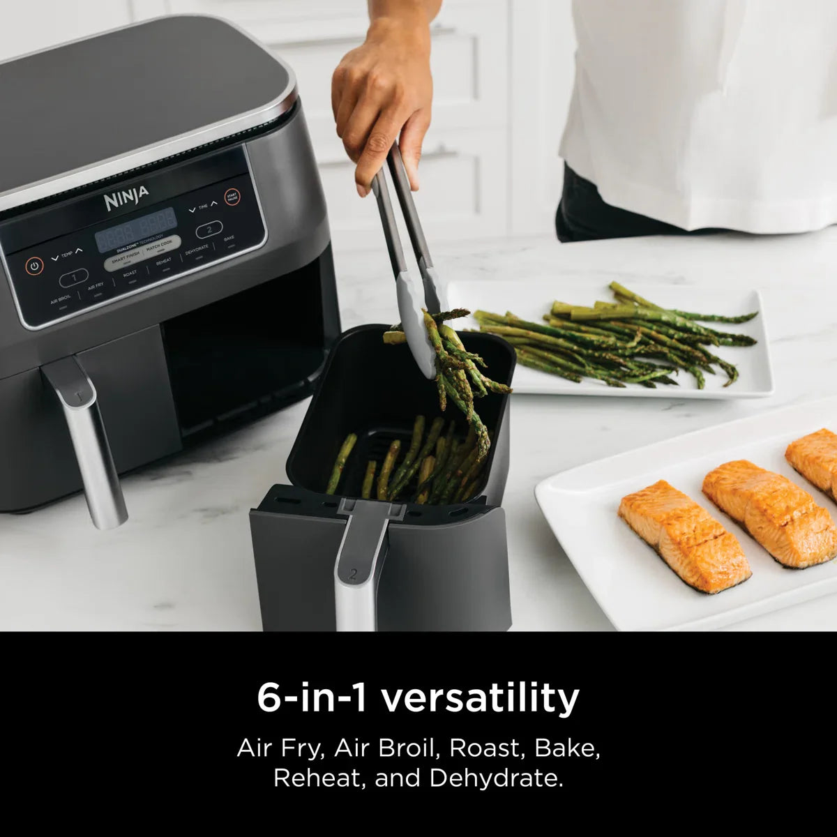 Ninja Foodi 6-in-1 8-Quart 2-Basket Air Fryer with DualZone Technology