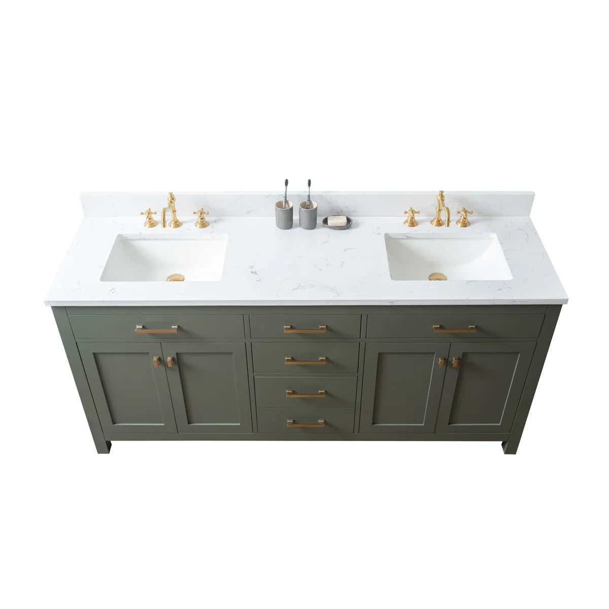 Ajhane 72" Double Bathroom Vanity Set