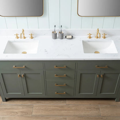 Ajhane 72" Double Bathroom Vanity Set