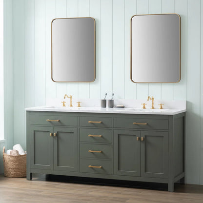 Ajhane 72" Double Bathroom Vanity Set