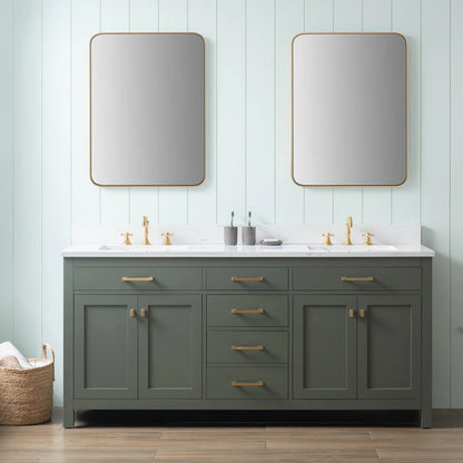 Ajhane 72" Double Bathroom Vanity Set