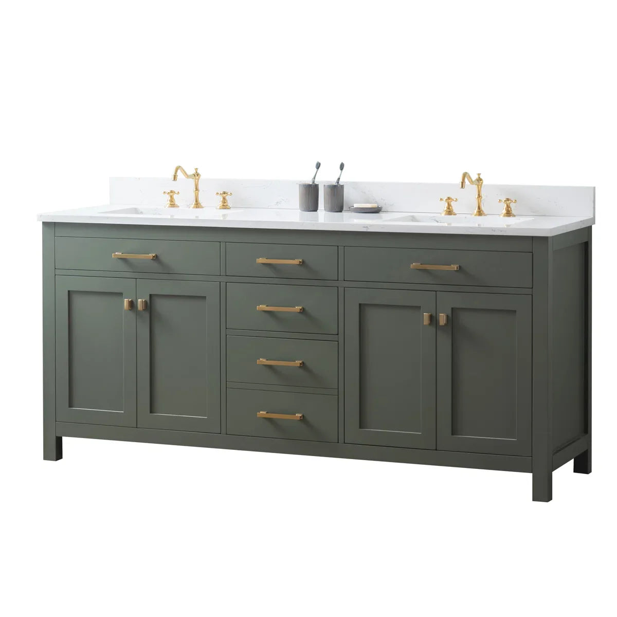 Ajhane 72" Double Bathroom Vanity Set