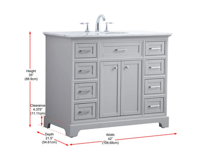 Hermes 42" Single Bathroom Vanity Set