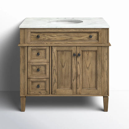 Rivers 36'' Single Bathroom Vanity with Marble Top